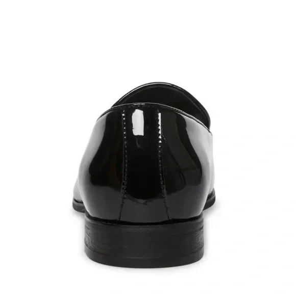 Steve Madden Men's Parigi Black Patent Slip on Formal Shoes NEW - Picture 3 of 3